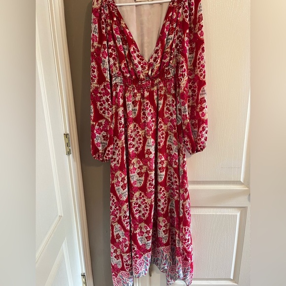 Chelsea and Violet Floral boho vacation  Maxi Dress large - Picture 1 of 7